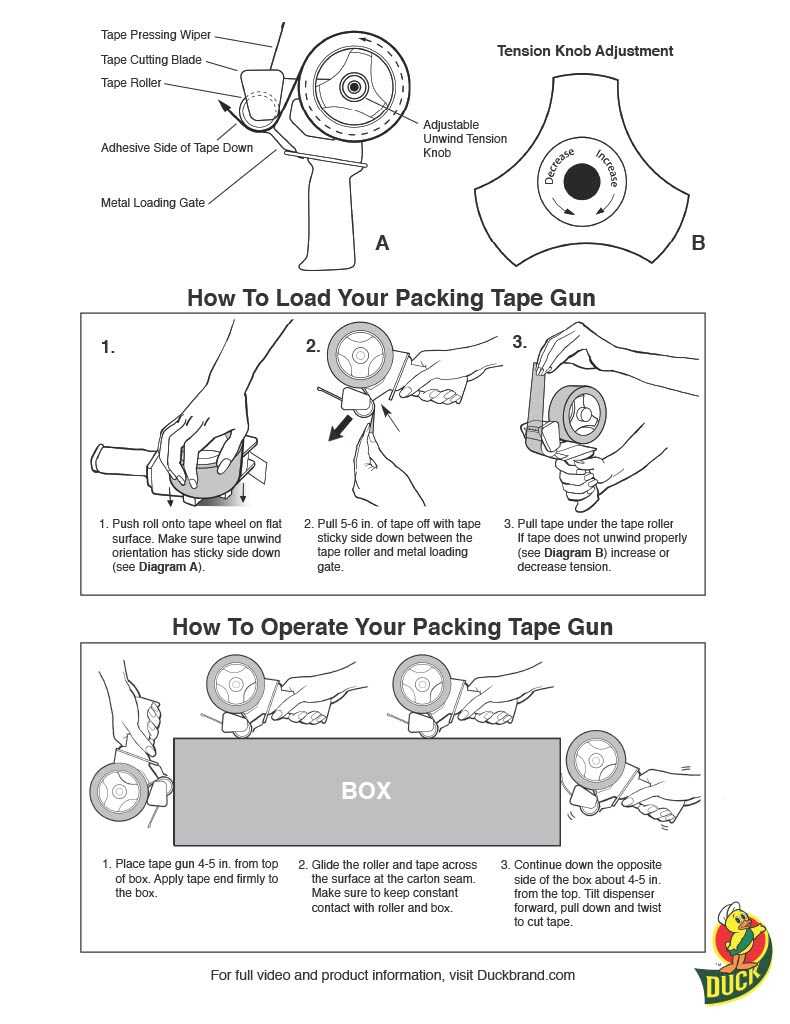 tape dispenser parts diagram