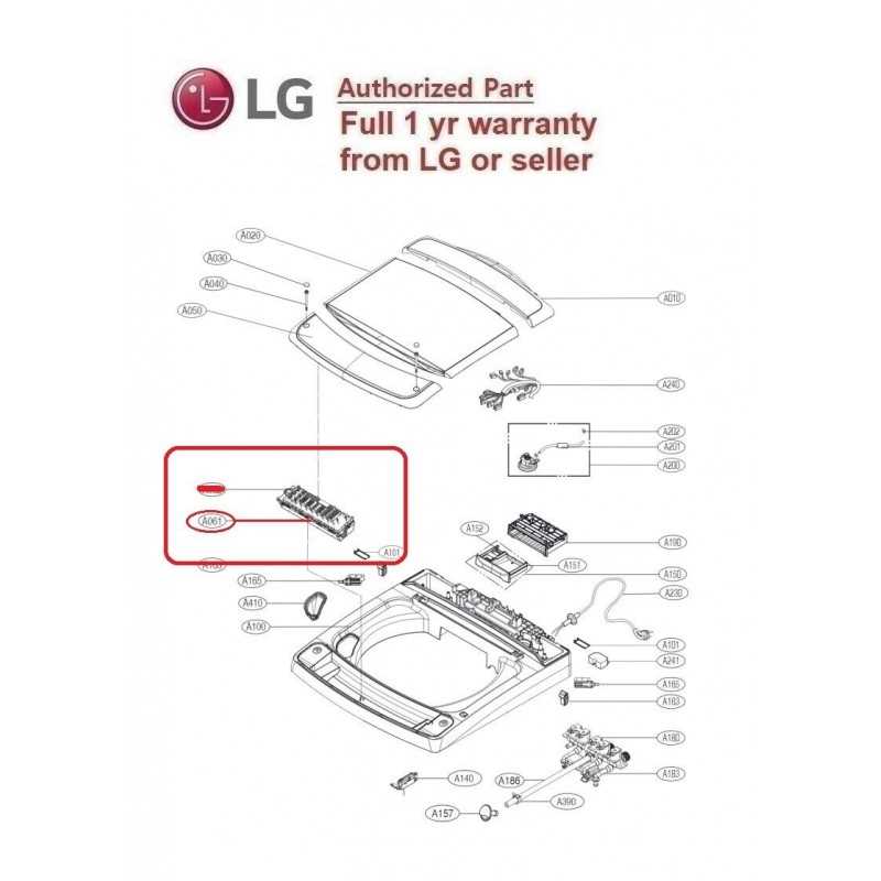 lg top load washer parts diagram