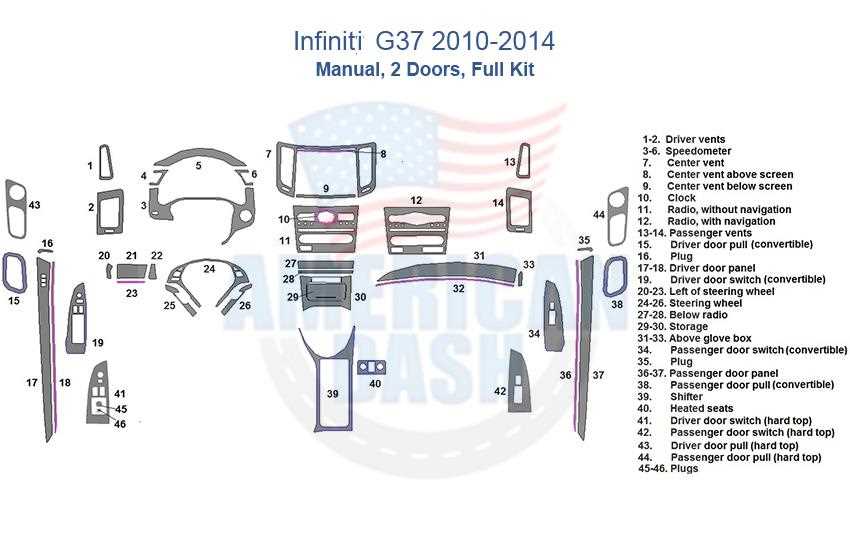 infiniti g37 parts diagram