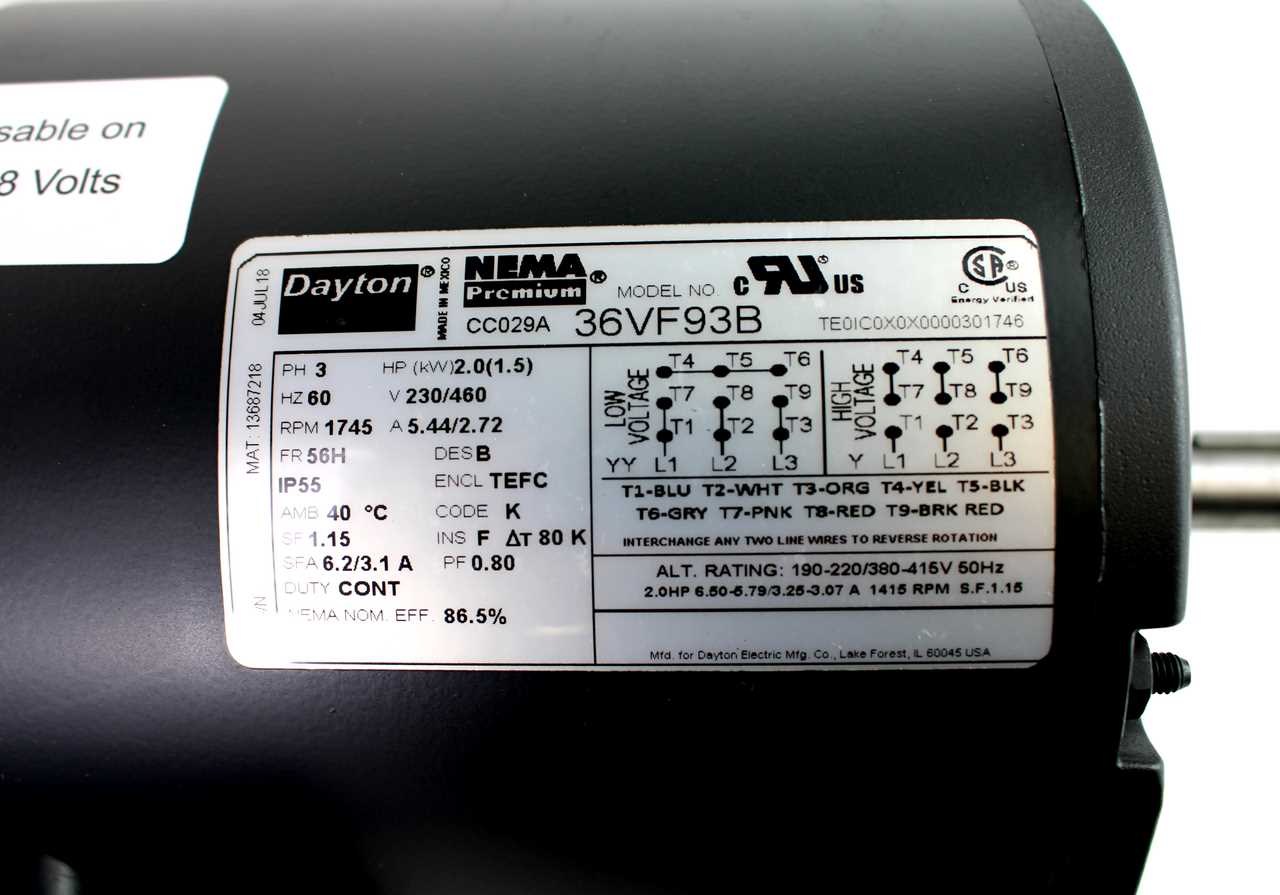 dayton motor parts diagram