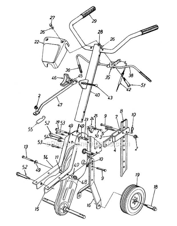 tiller parts diagram