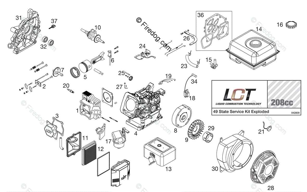 tiller parts diagram