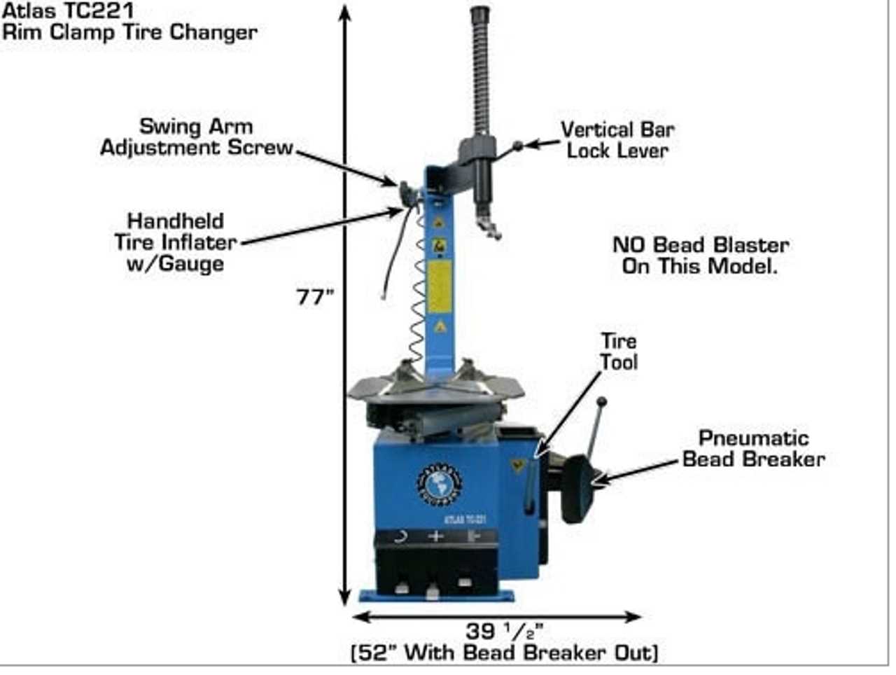 tire machine parts diagram