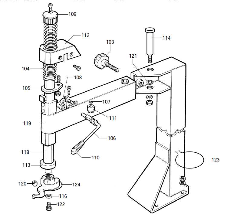 tire machine parts diagram