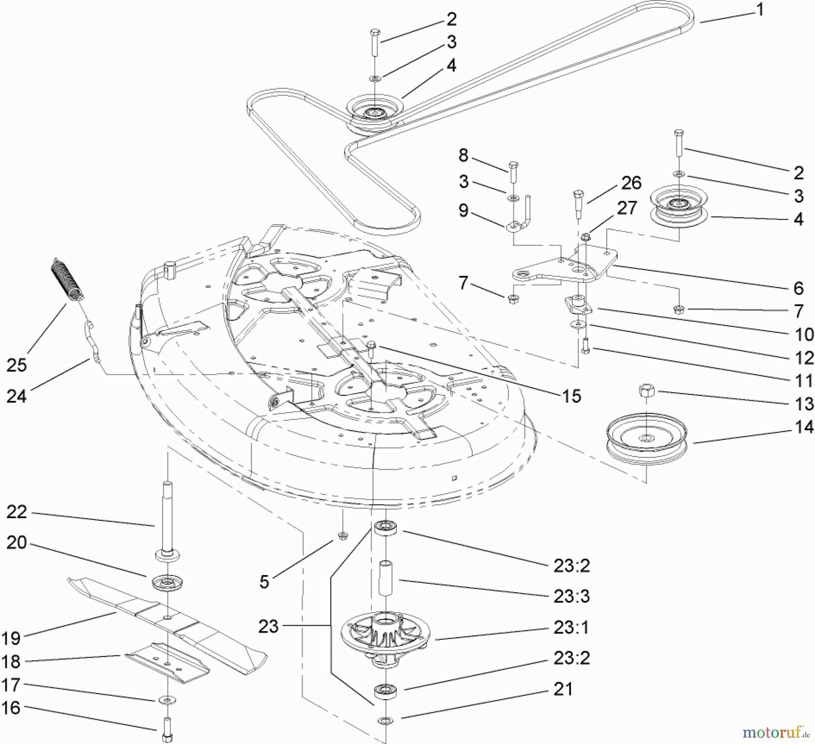 toro zero turn parts diagram