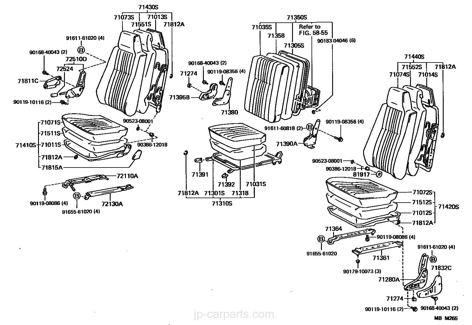 toyota sienna parts diagram