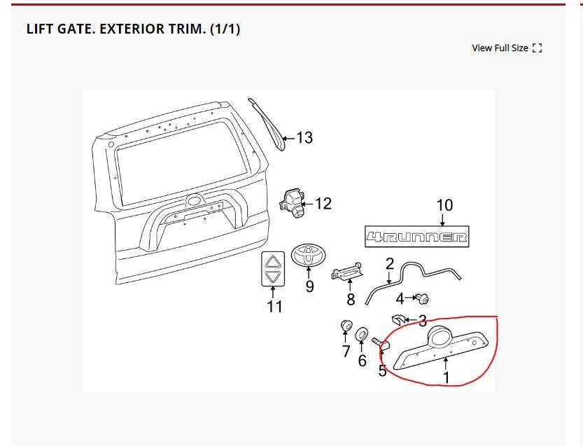 4runner parts diagram