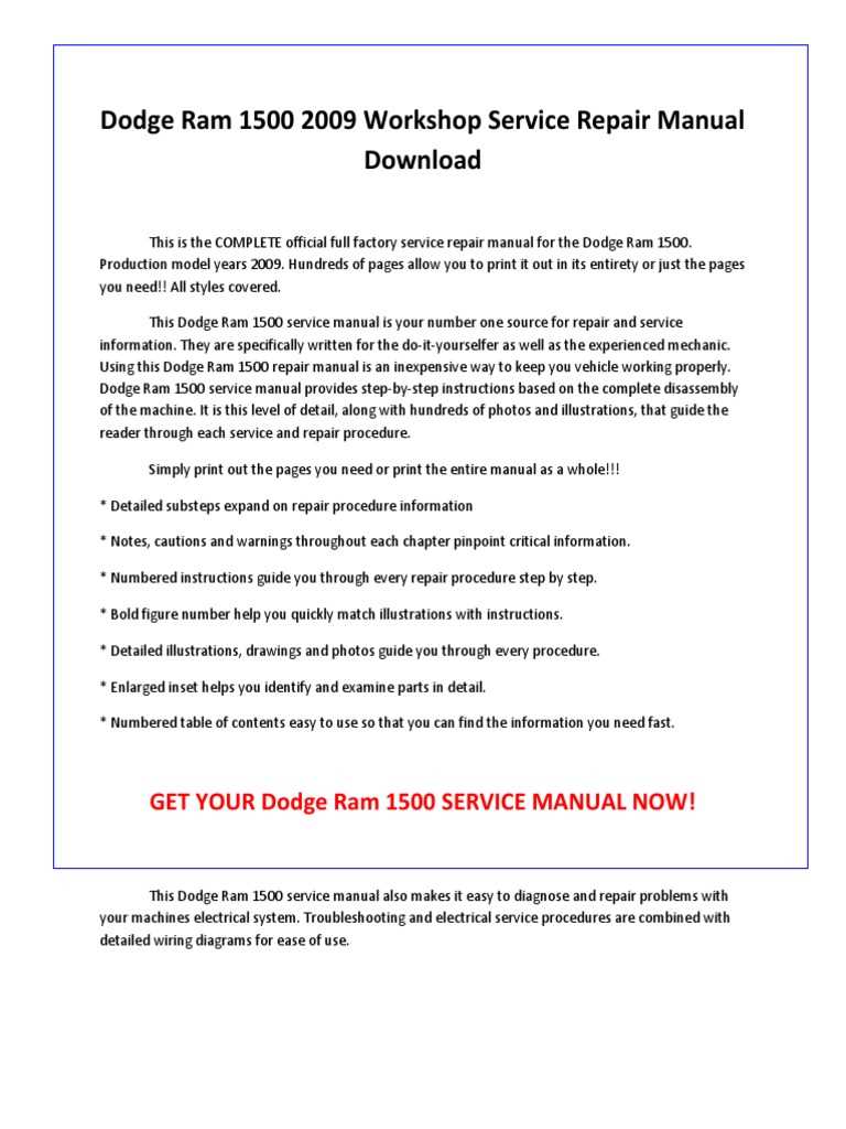 dodge ram parts diagram service manual