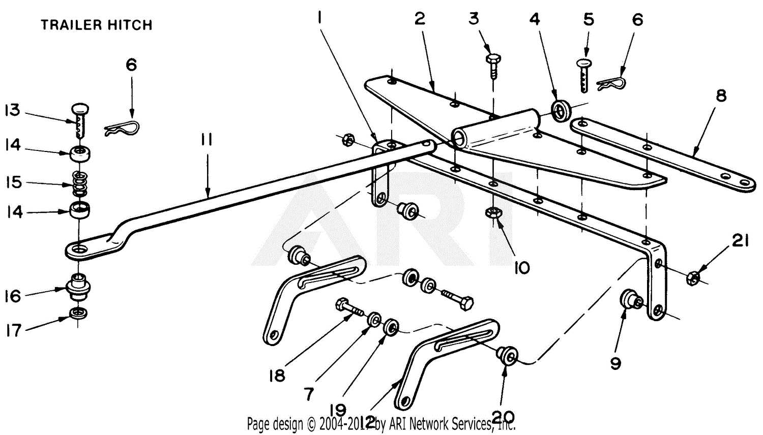 trailer hitch parts diagram