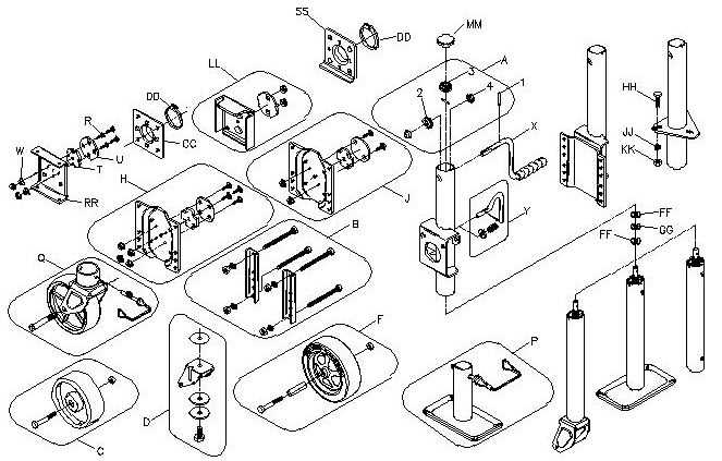 trailer jack parts diagram