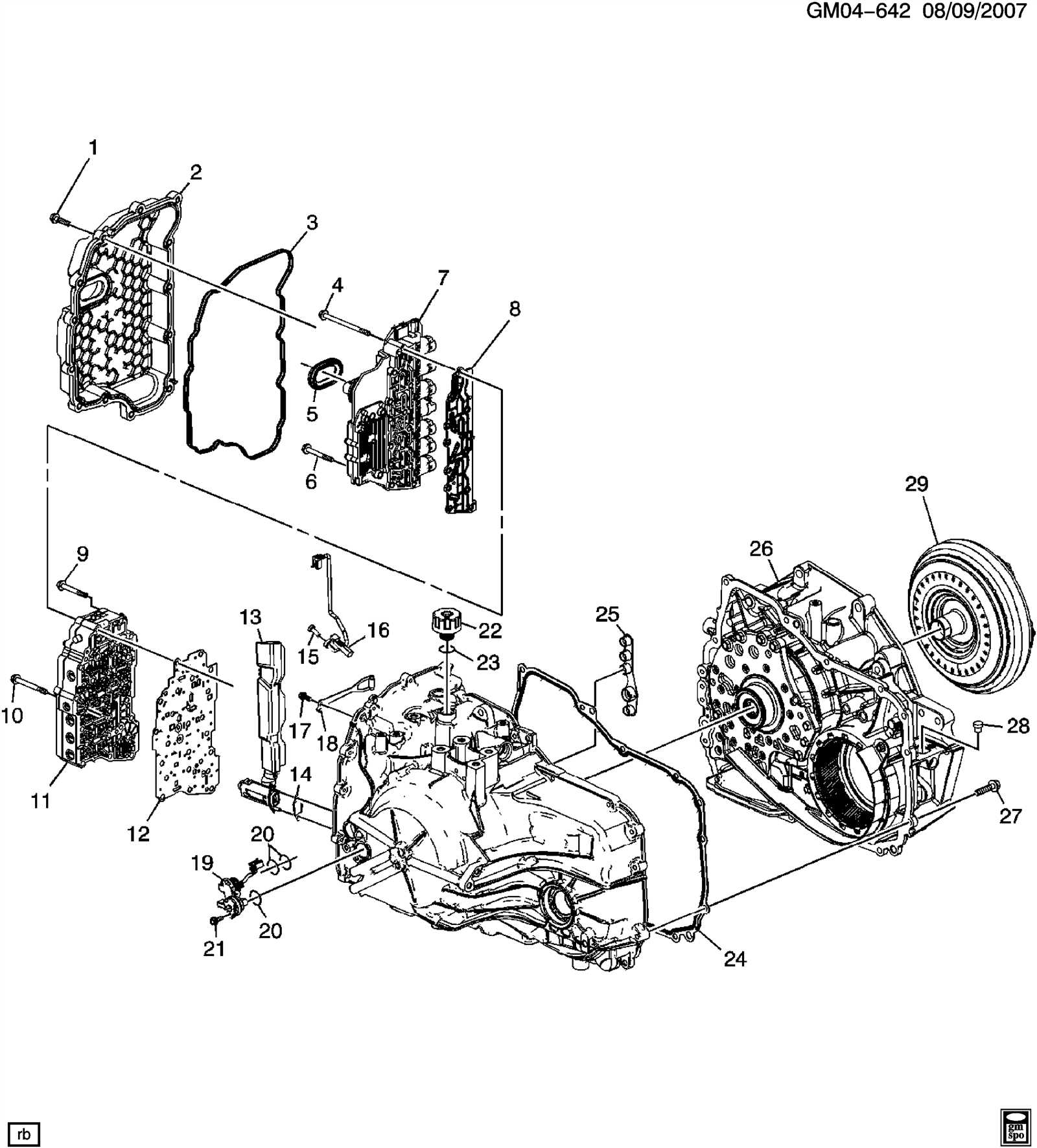 transmission parts diagram