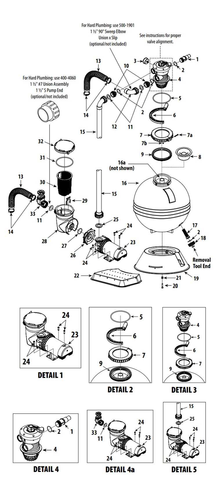 intex sand filter parts diagram