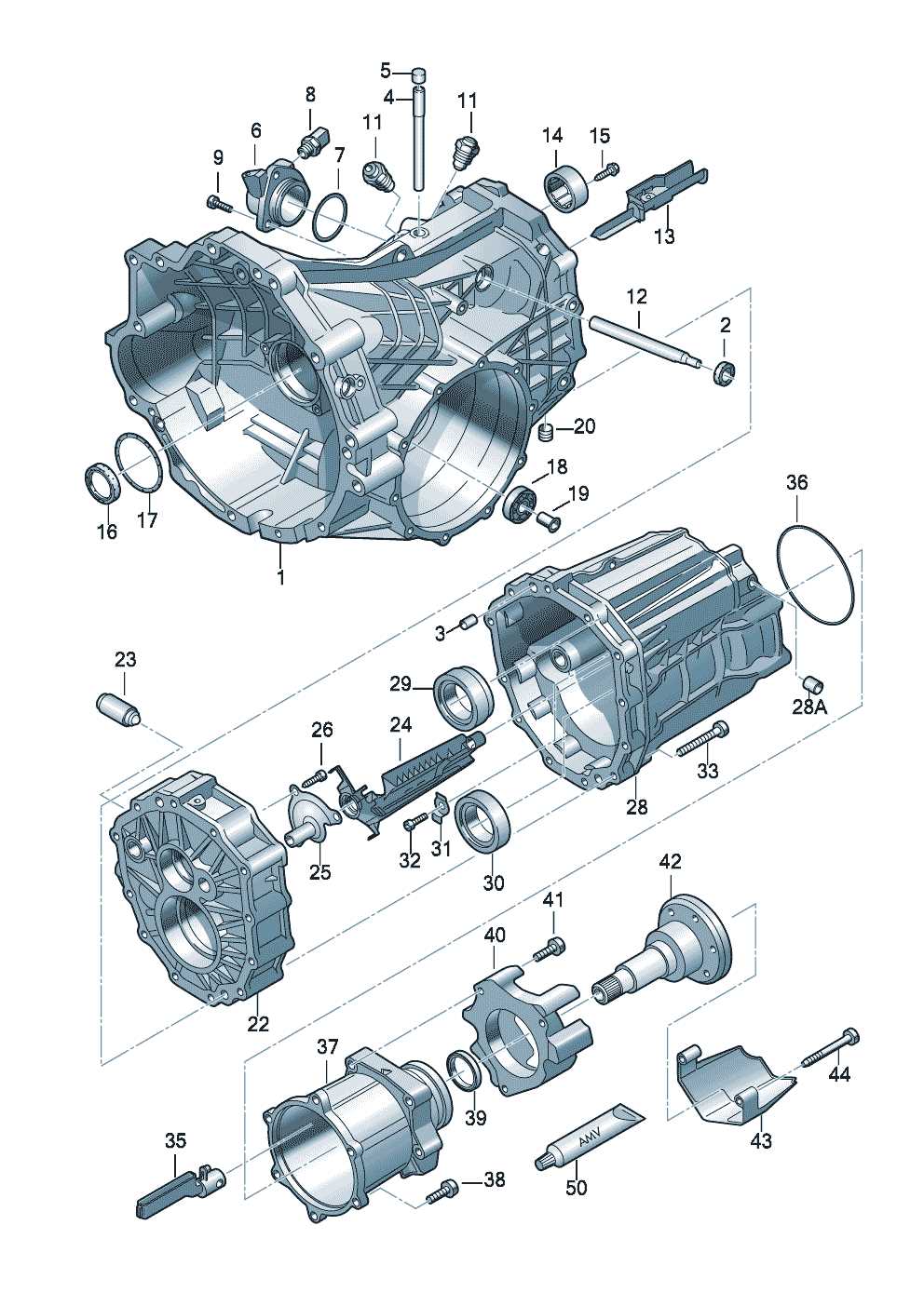 vw transmission parts diagram