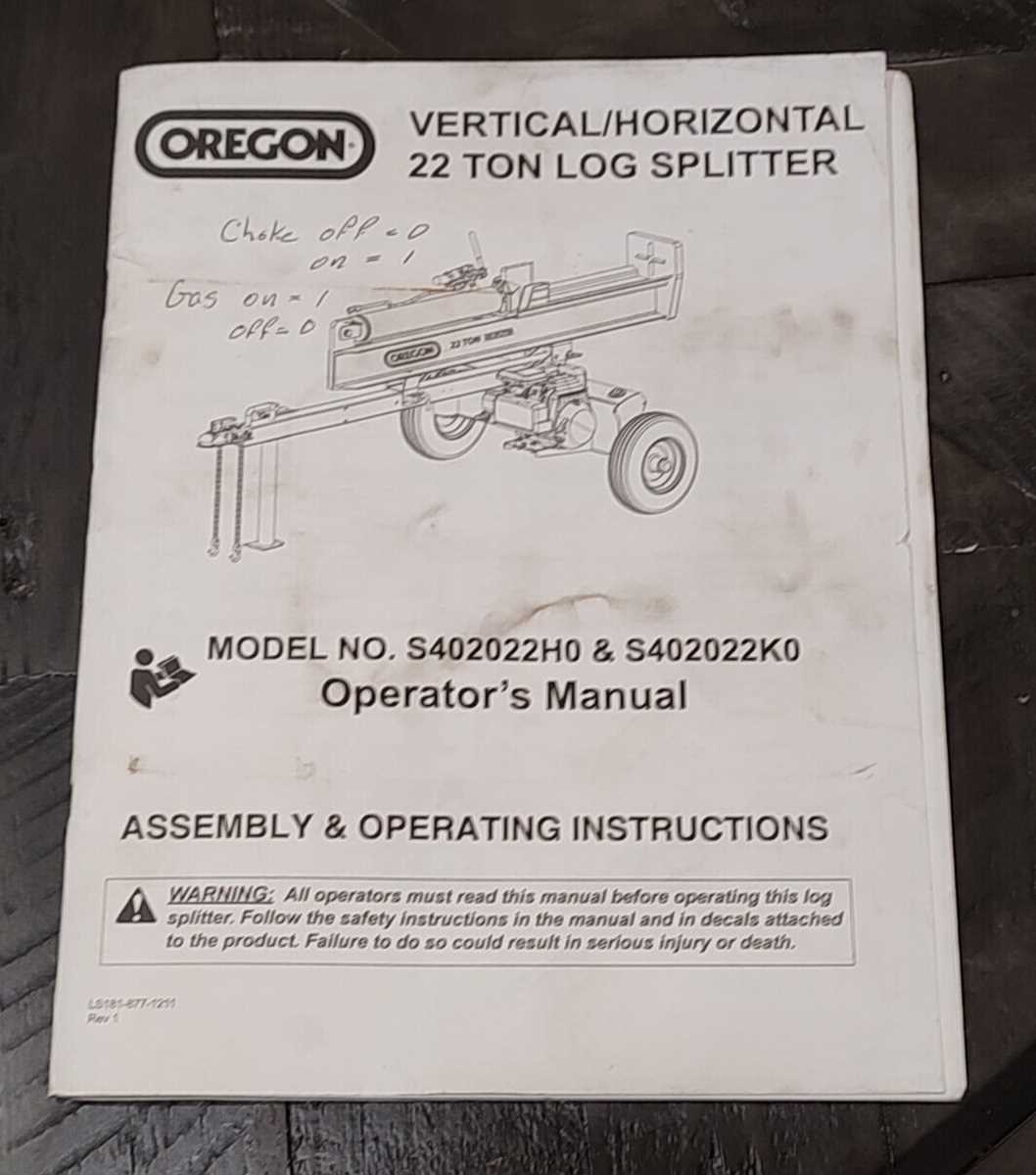 troy bilt 27 ton log splitter parts diagram