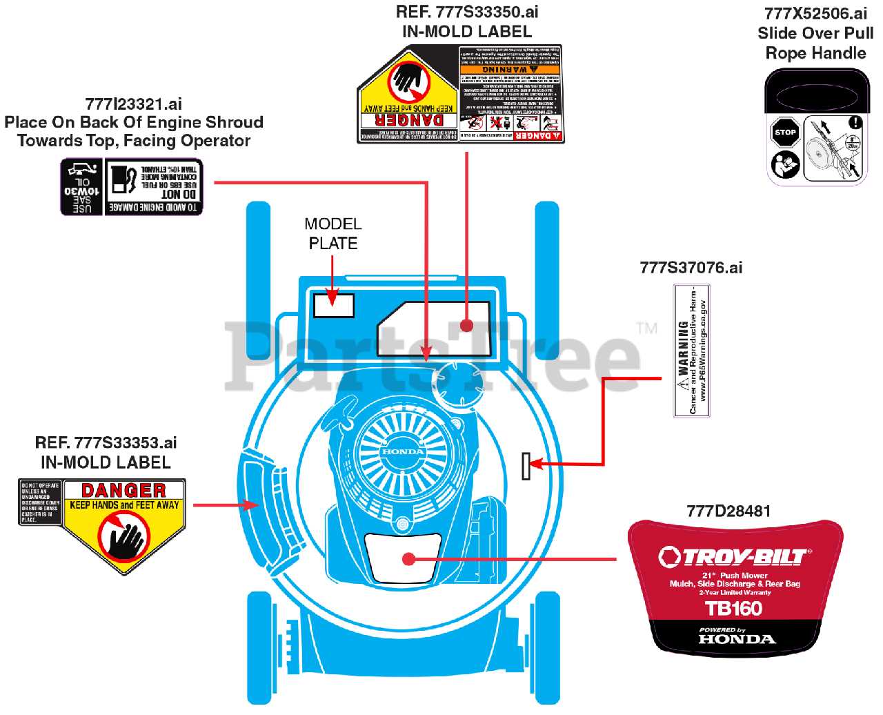 troy bilt tb110 engine parts diagram