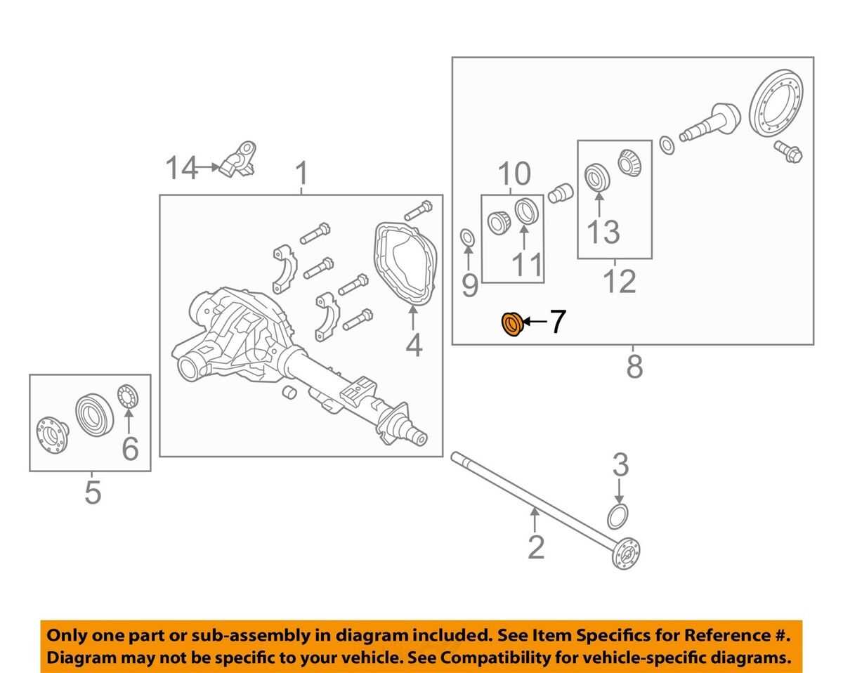 ford f250 front axle parts diagram