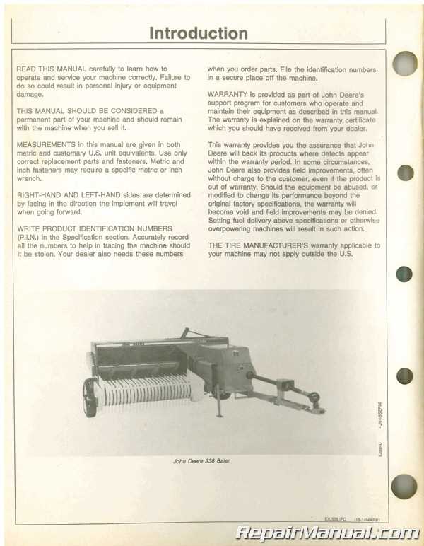 john deere 468 baler parts diagram