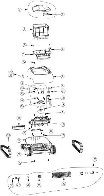 the pool cleaner parts diagram