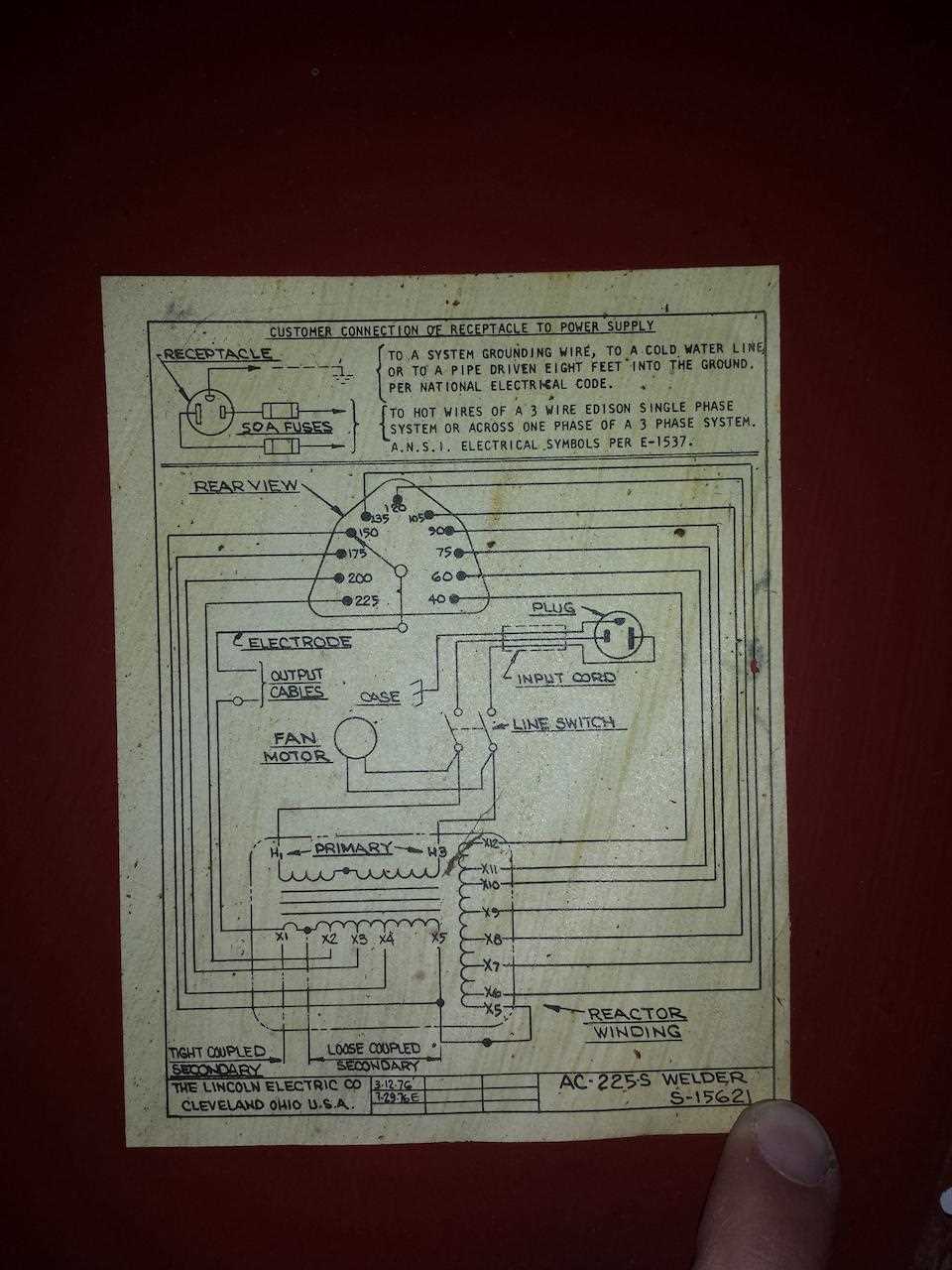 lincoln ac 225 arc welder parts diagram