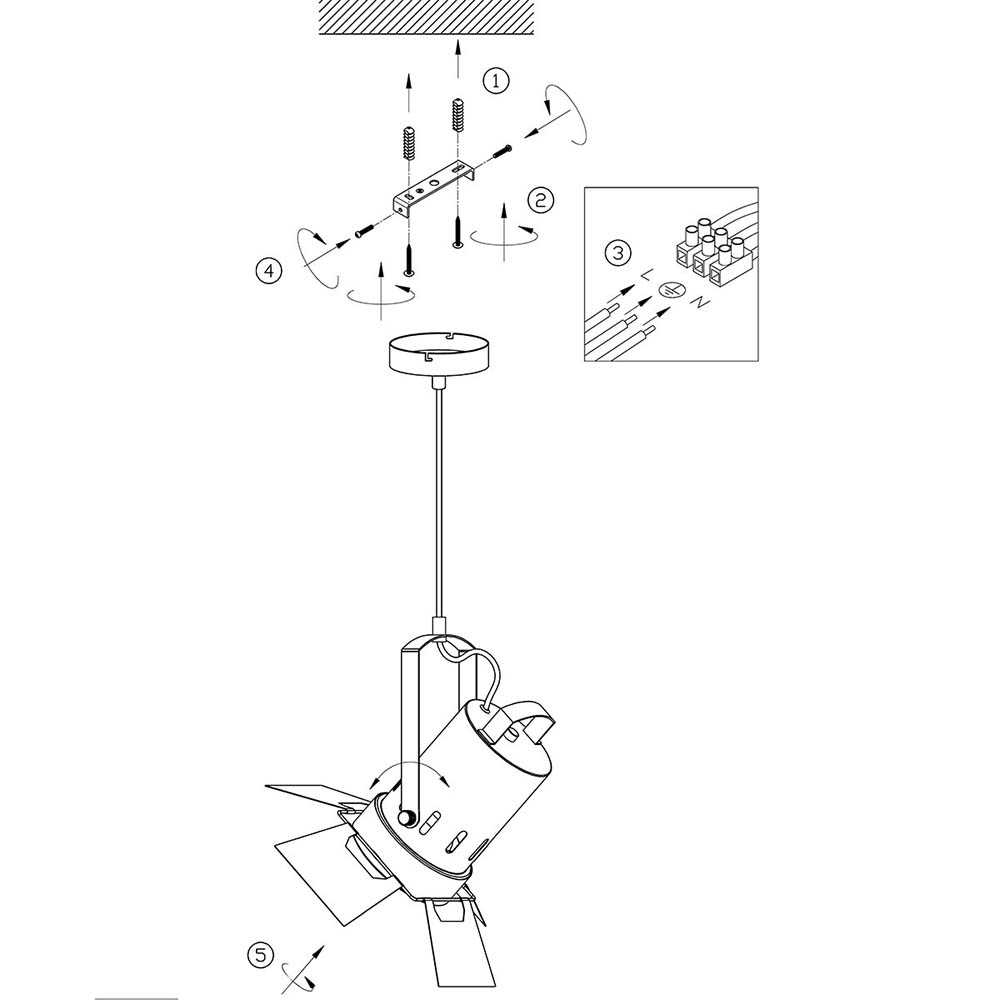 pendant light parts diagram