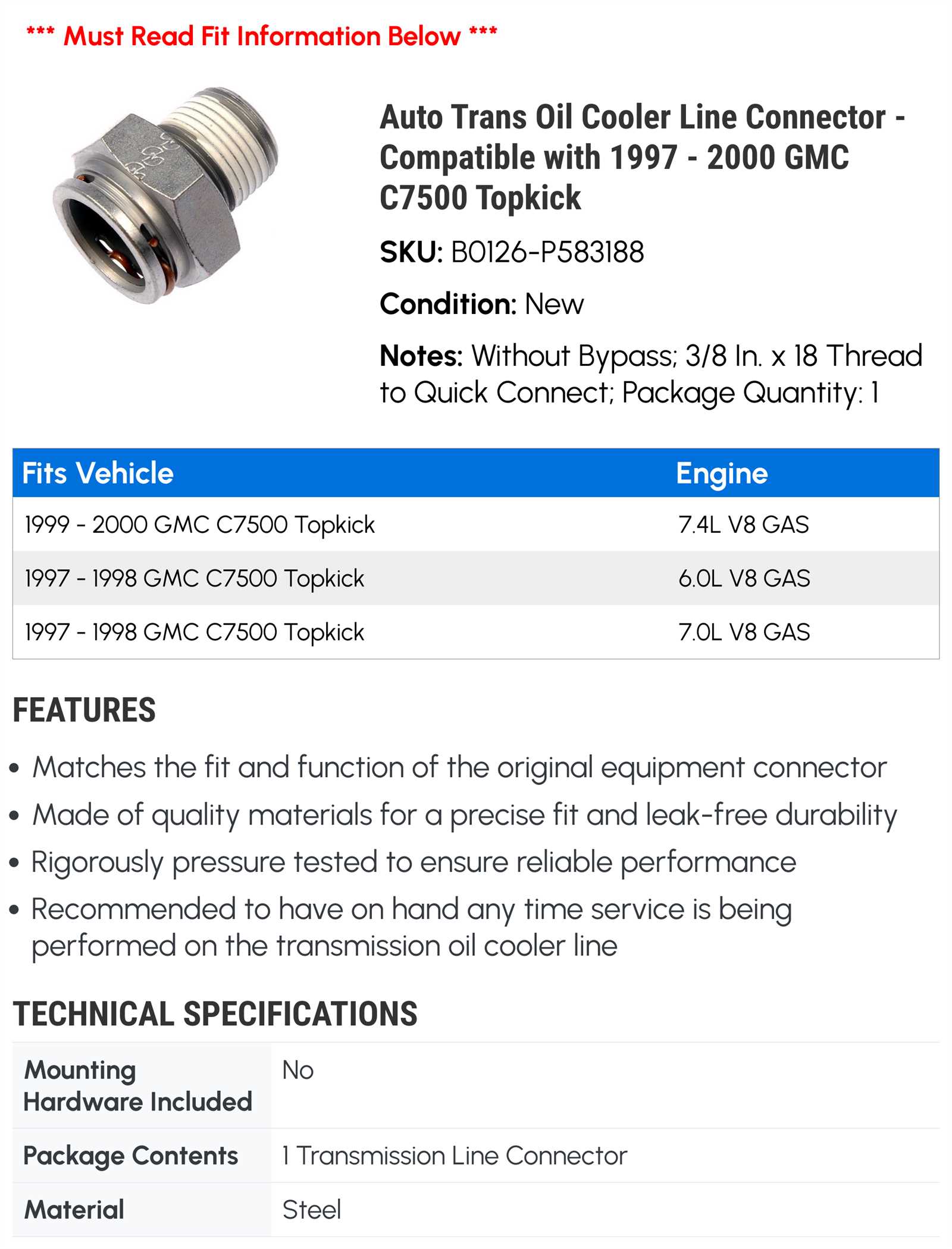 gmc c7500 parts diagram