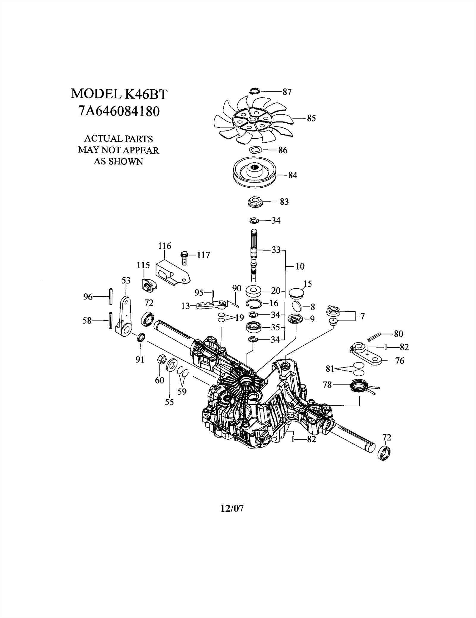 craftsman ys4500 deck parts diagram