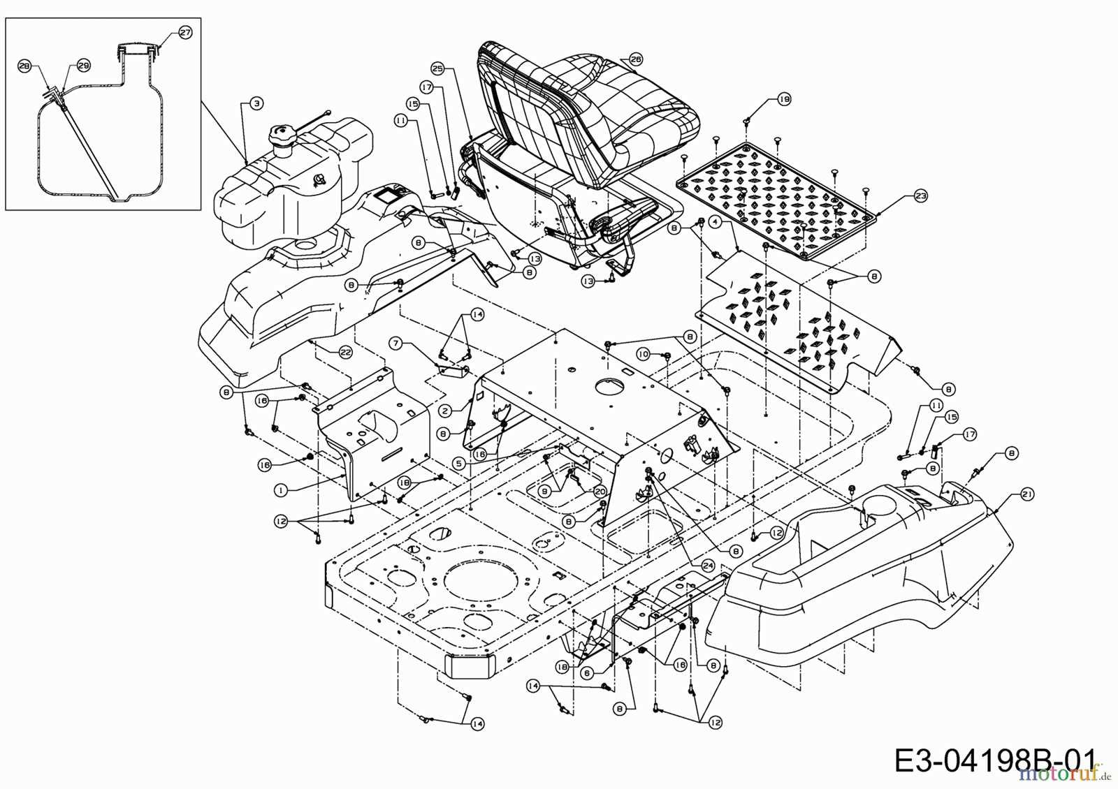 cub cadet rzt 54 parts diagram