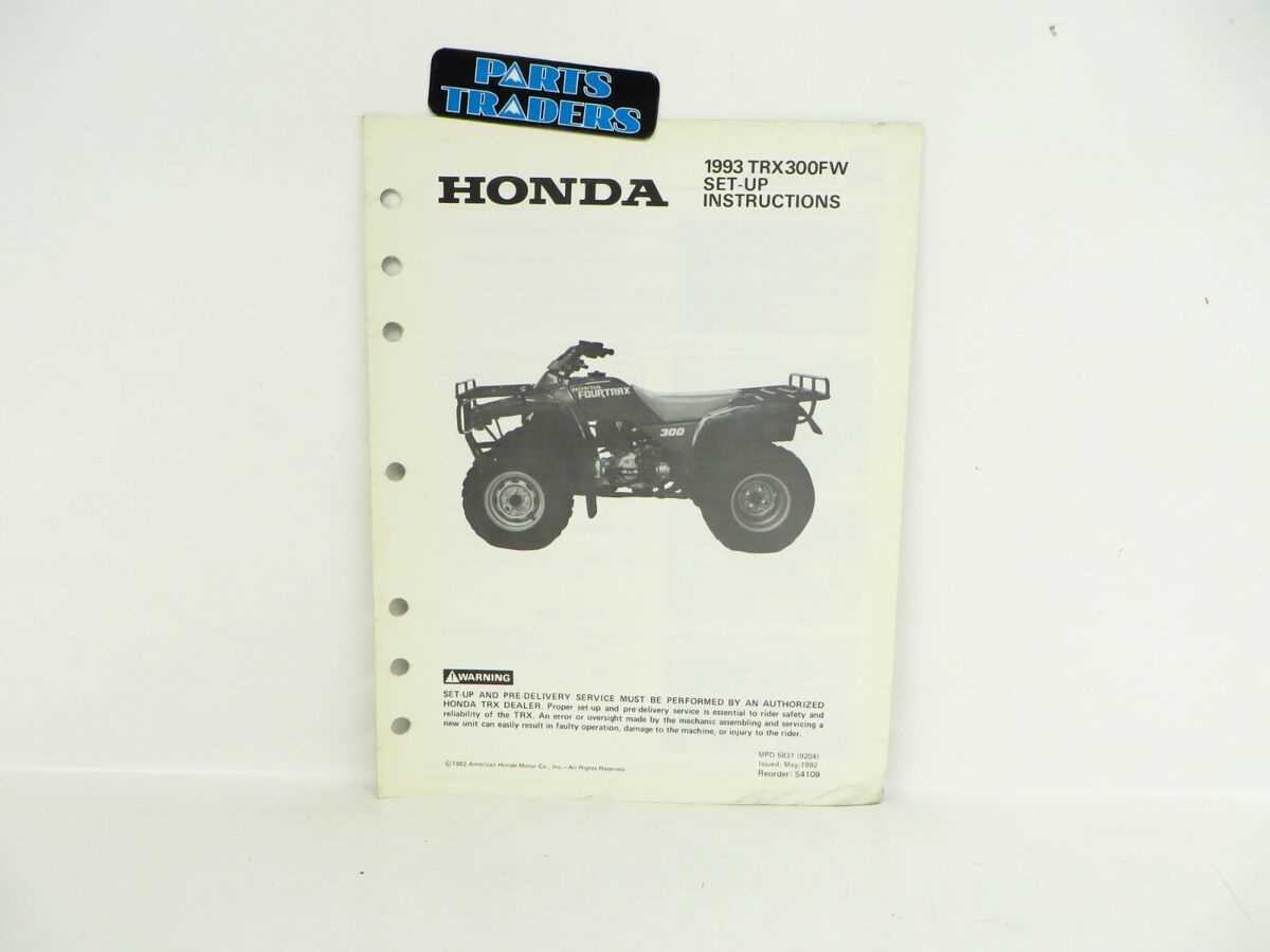 honda 300 fourtrax parts diagram