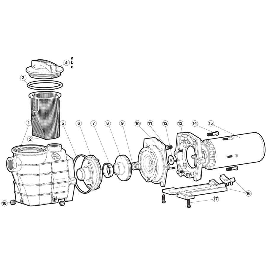 hayward super ii pump parts diagram