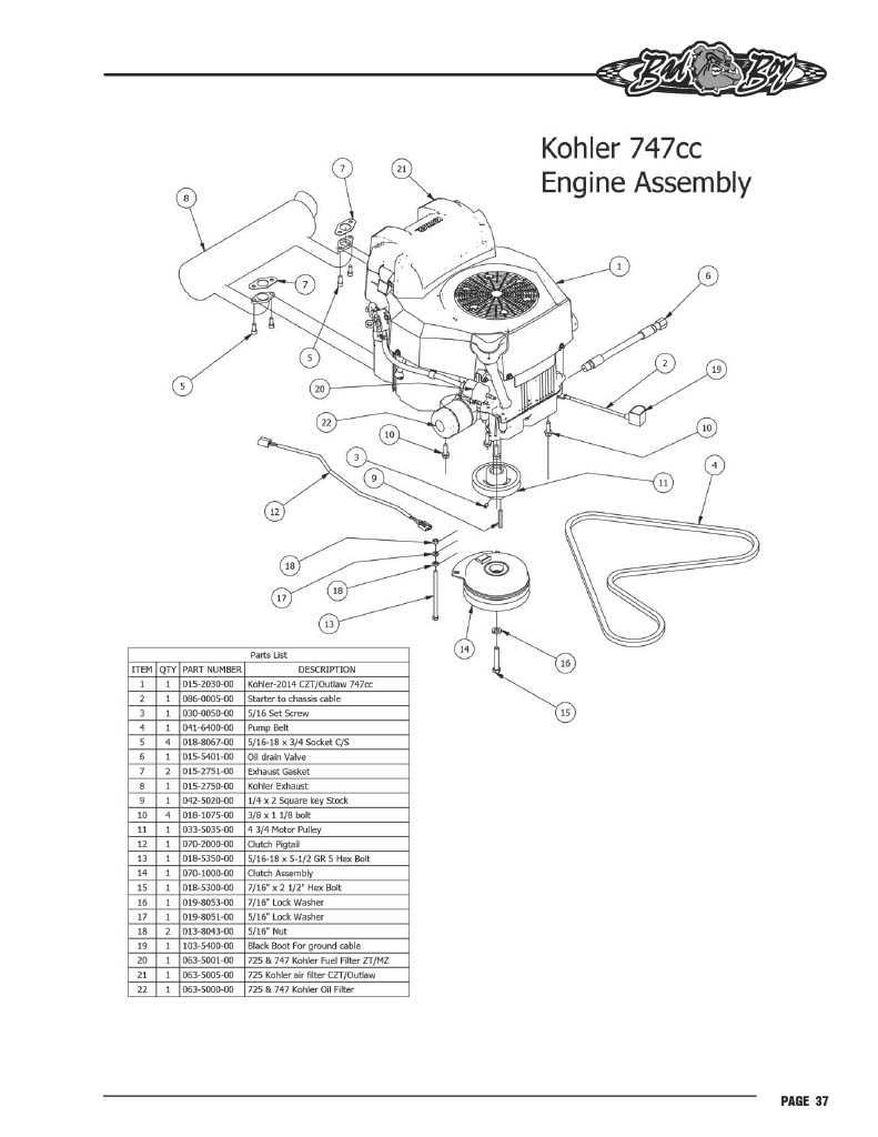 bad boy mower parts diagram