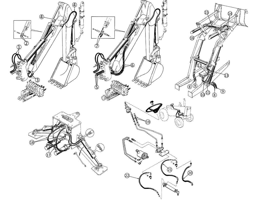 case backhoe parts diagram