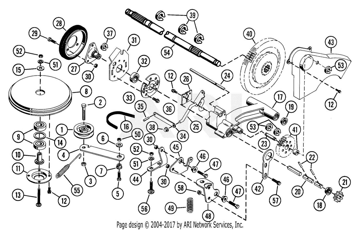 ariens lawn mower parts diagram