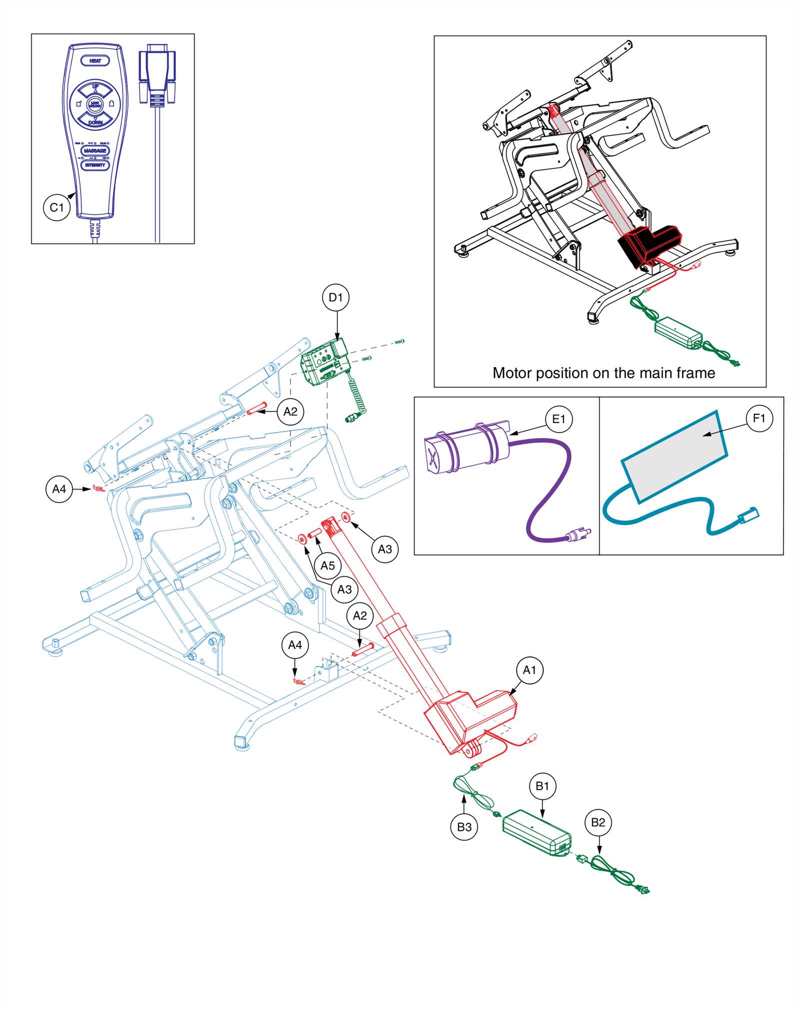 pride lift chair parts diagram