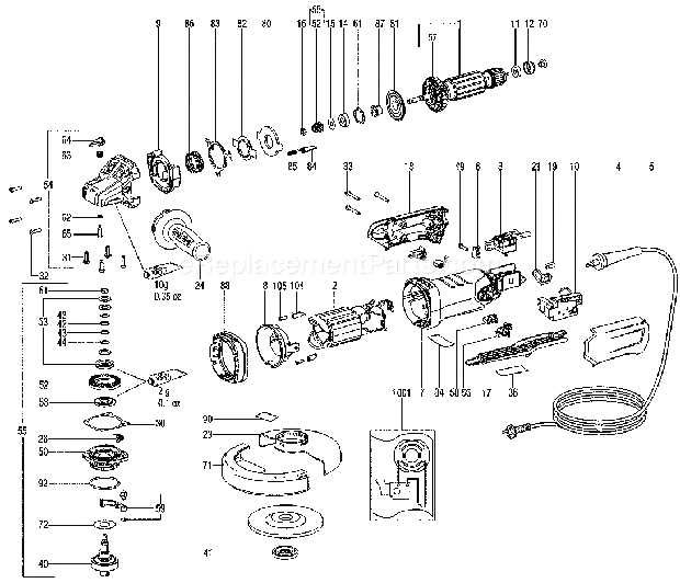 metabo grinder parts diagram