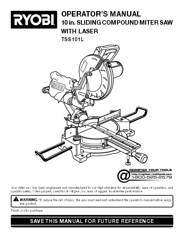 ryobi miter saw parts diagram