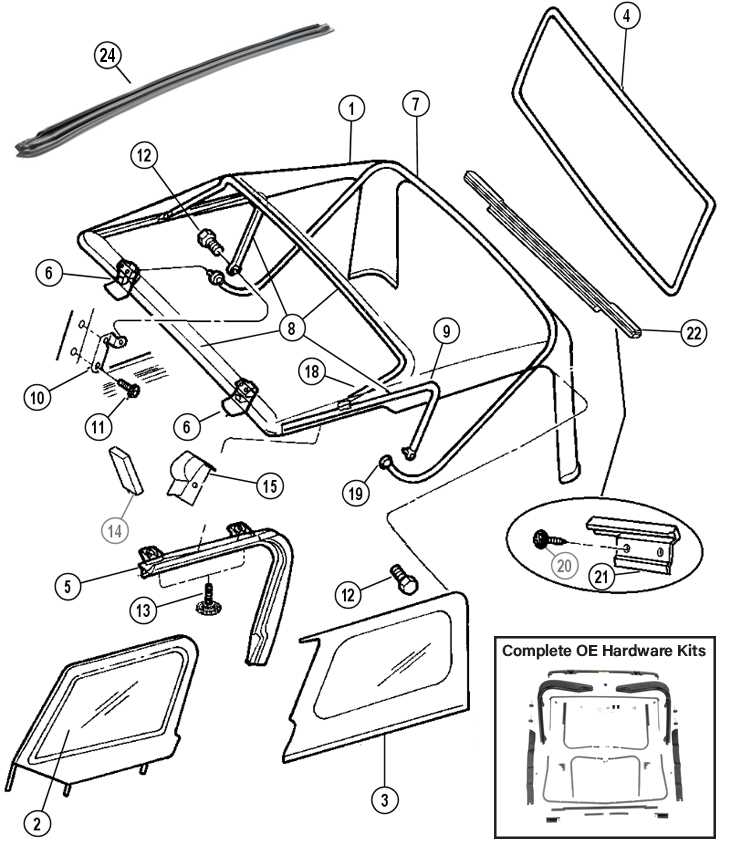 jeep wrangler diagram parts