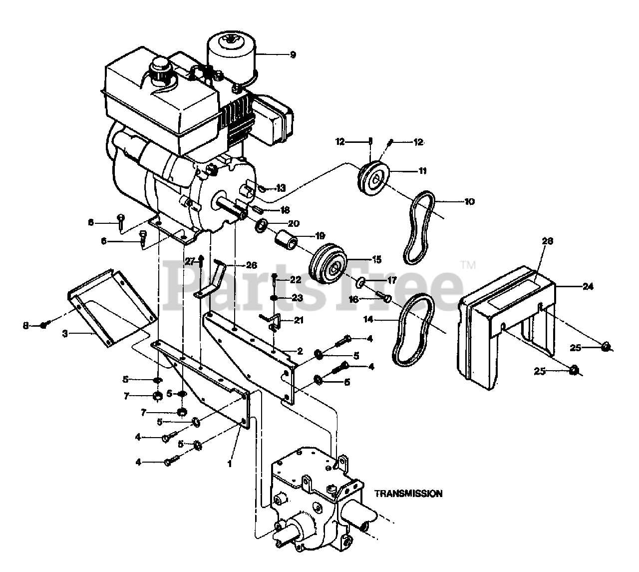 troy bilt horse tiller parts diagram