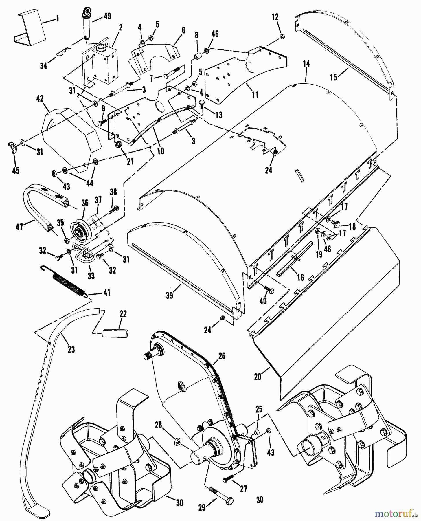 mtd rear tine tiller parts diagram