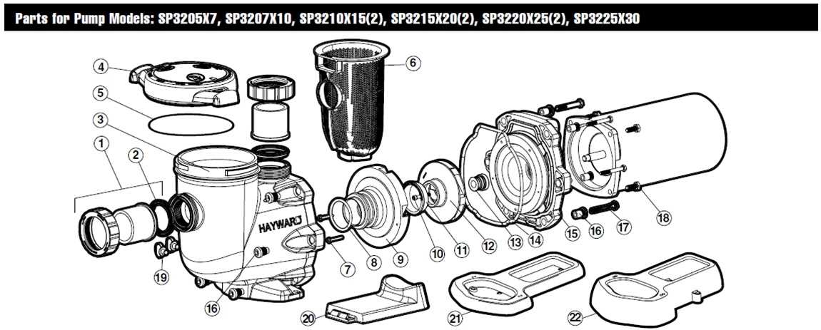 hayward super pump parts diagram