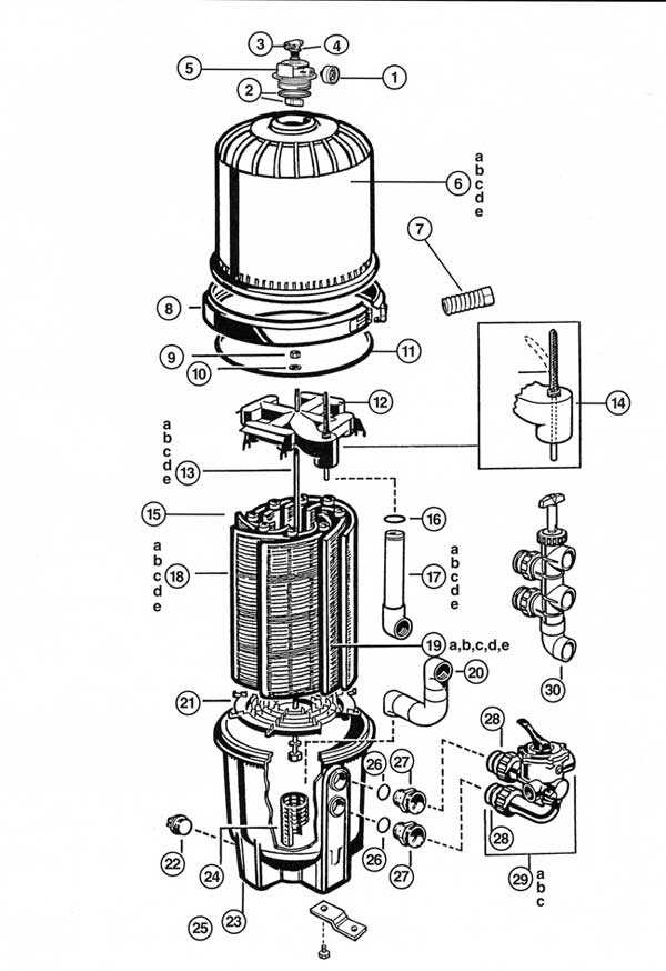 hayward de filter parts diagram