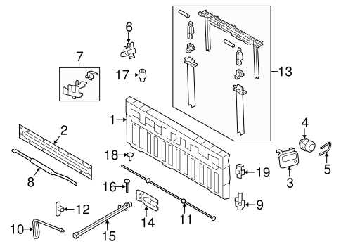 ford f 150 tailgate parts diagram