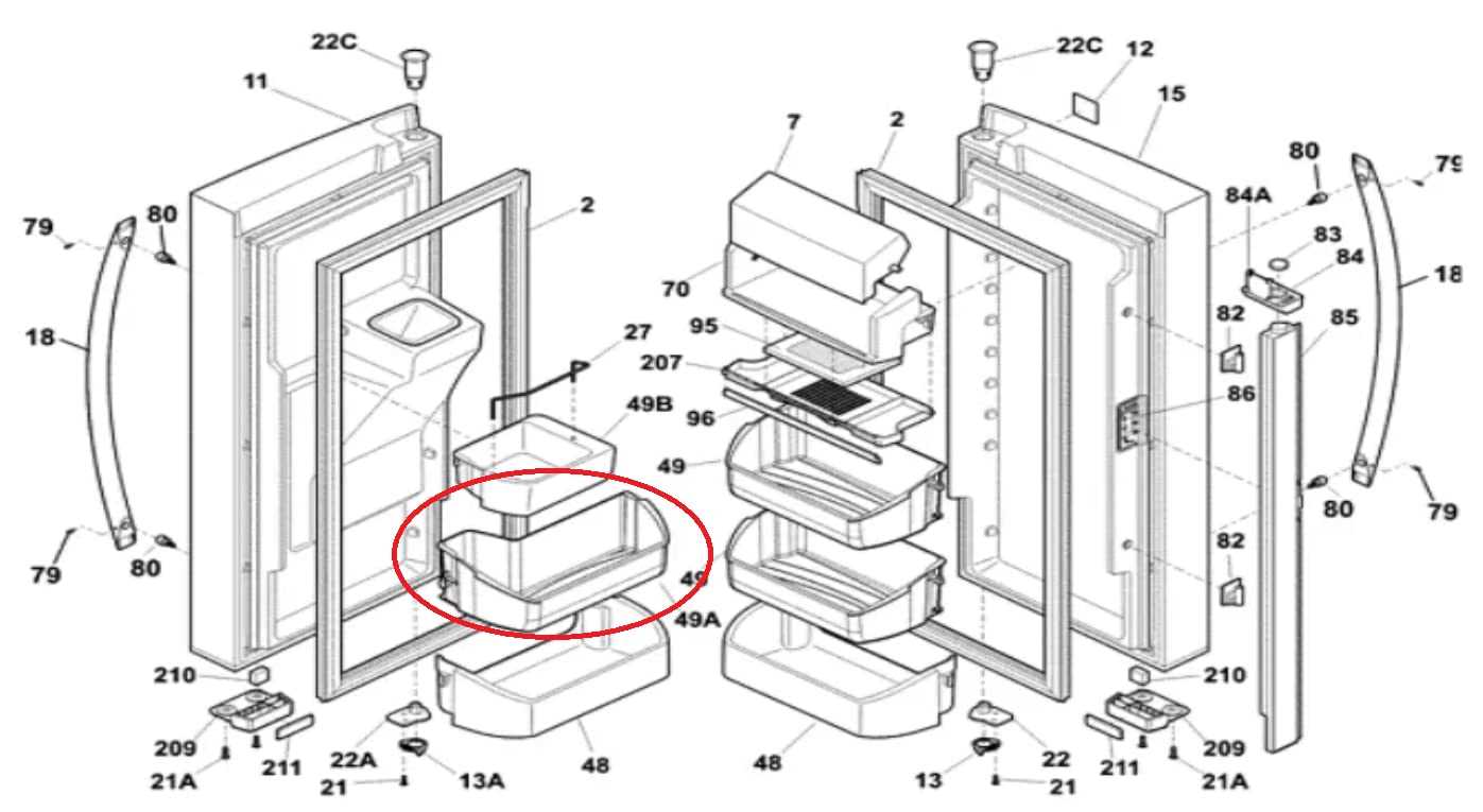 model frigidaire gallery refrigerator parts diagram