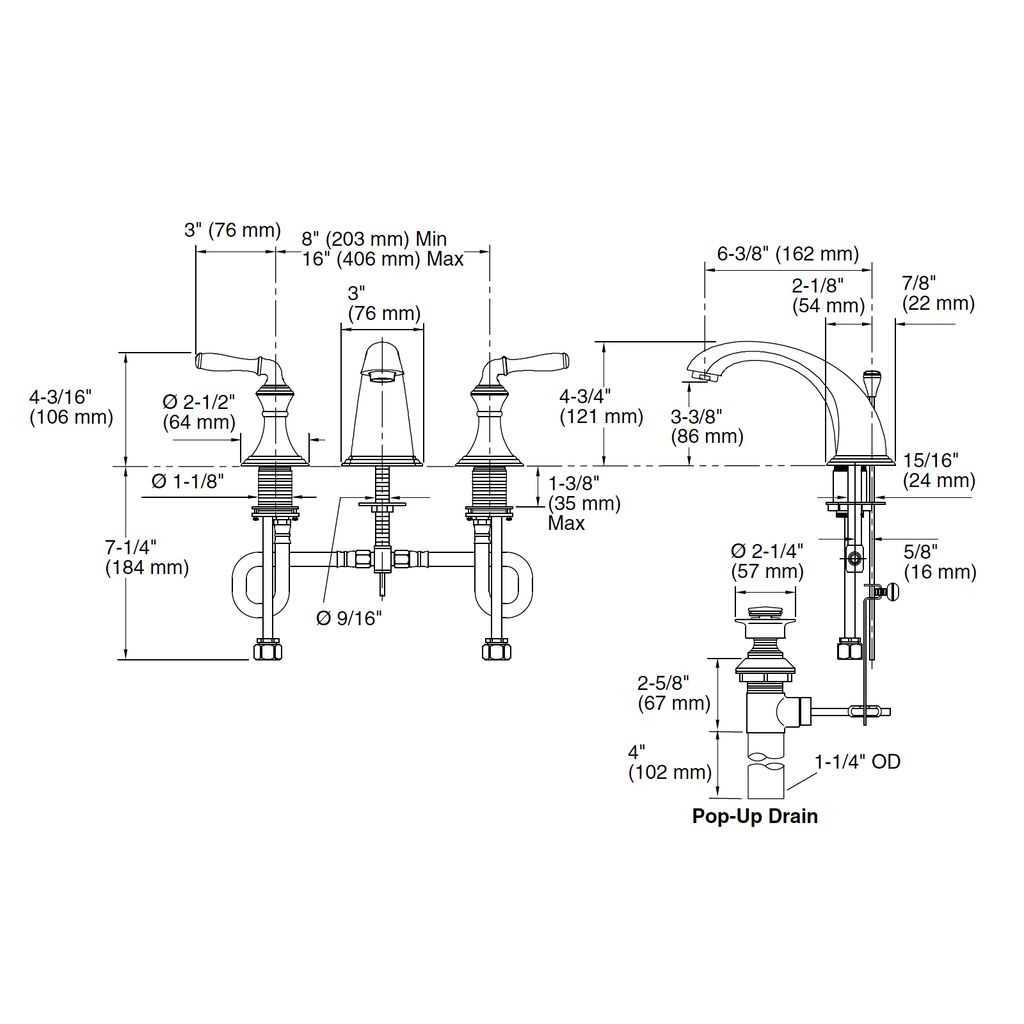 kohler bathroom faucet parts diagram