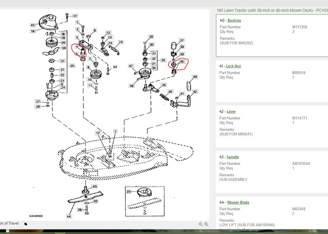 john deere 185 parts diagram