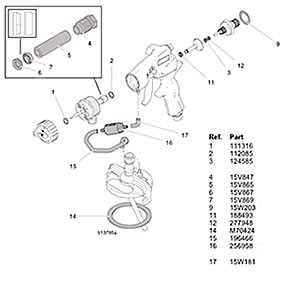 hvlp spray gun parts diagram