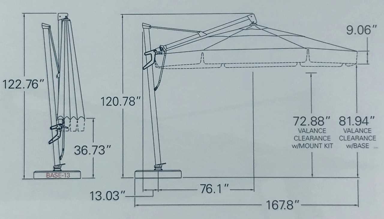 treasure garden cantilever umbrella parts diagram