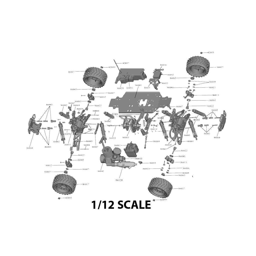 rc car parts diagram