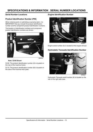 john deere g100 parts diagram