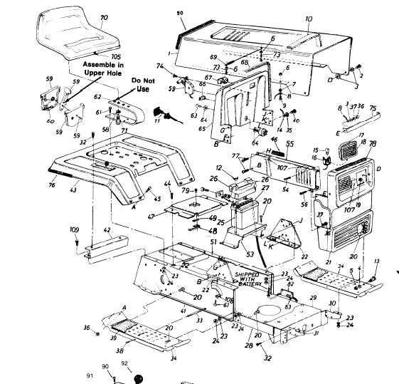 craftsman riding mower parts diagram