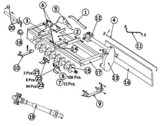 county line finish mower parts diagram